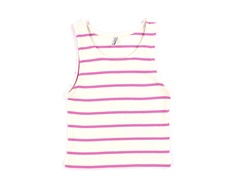 Kids ONLY strawberry pink/cloud dancer striped short top